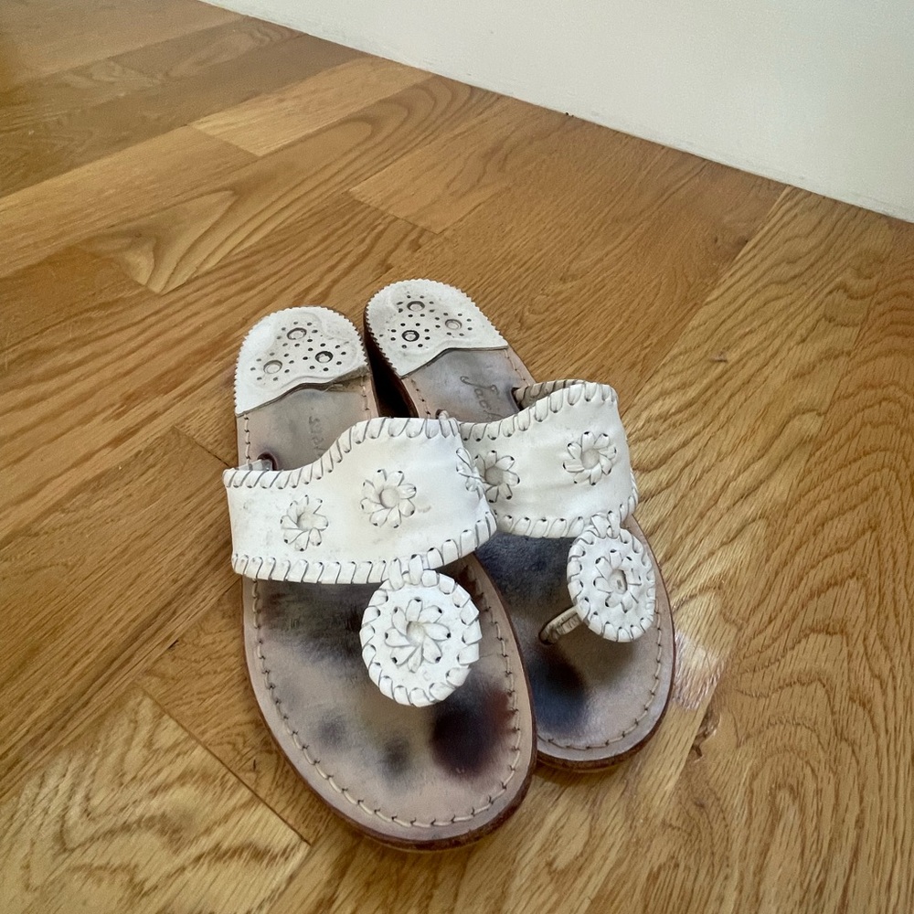 White classic Jack Rogers sandals